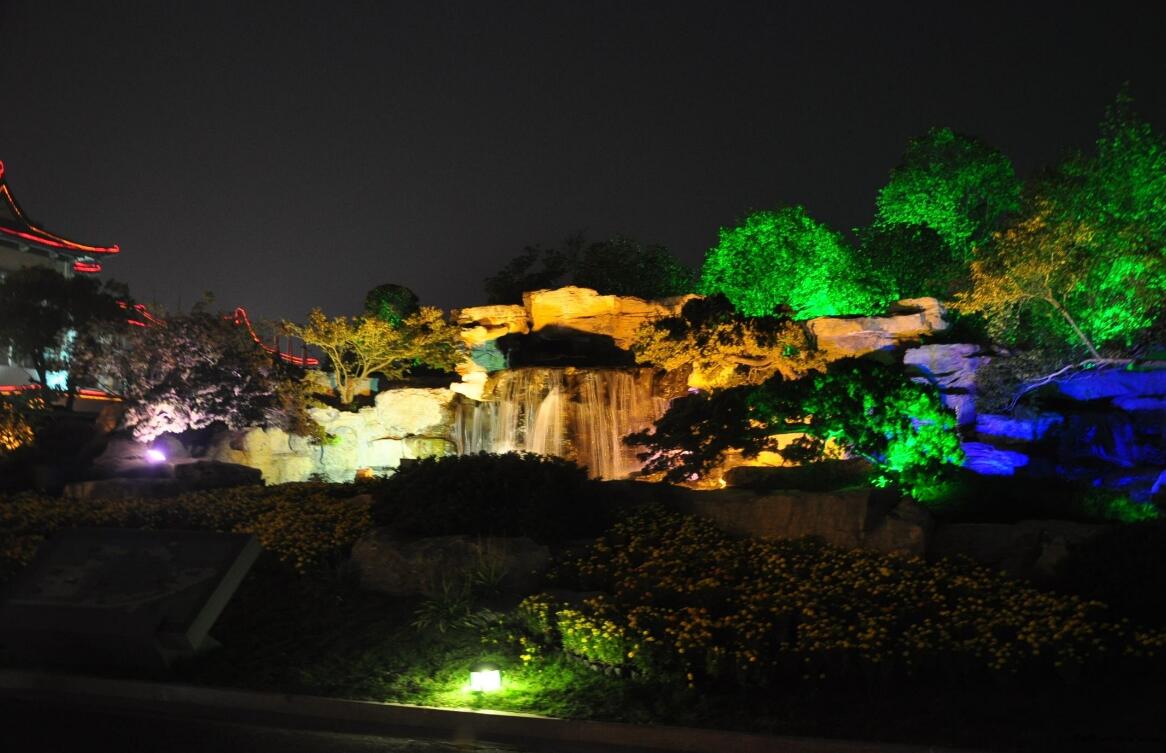 夜色下的花树—植物照明设计原则